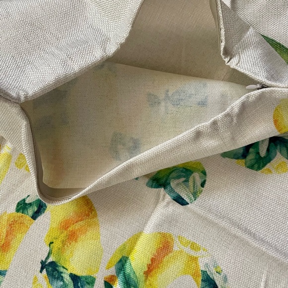 Summer Outdoor Home Decor Throw Yellow Lemon Zipper Pillow Covers Set of 6 - Picture 6 of 8